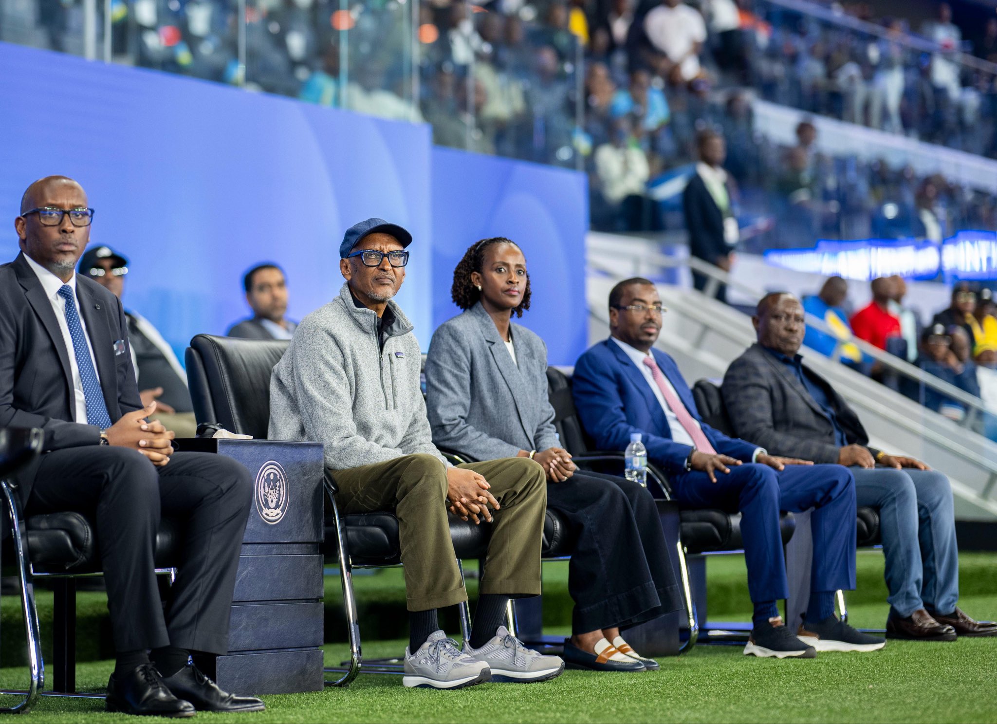 Nyakubahwa Perezida Paul Kagame yakurikiranye uyu mukino 